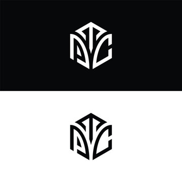 Initial letter TPC hexagon logo design, flourish, develop, natural, luxury, simple, finance logo, real estate.