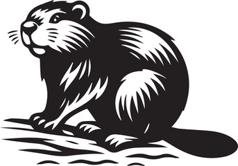 Beaver Silhouette Design 