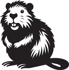 Beaver Silhouette Design 