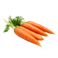 illustration of carrot pieces, Isolated on transparent PNG background, Generative ai