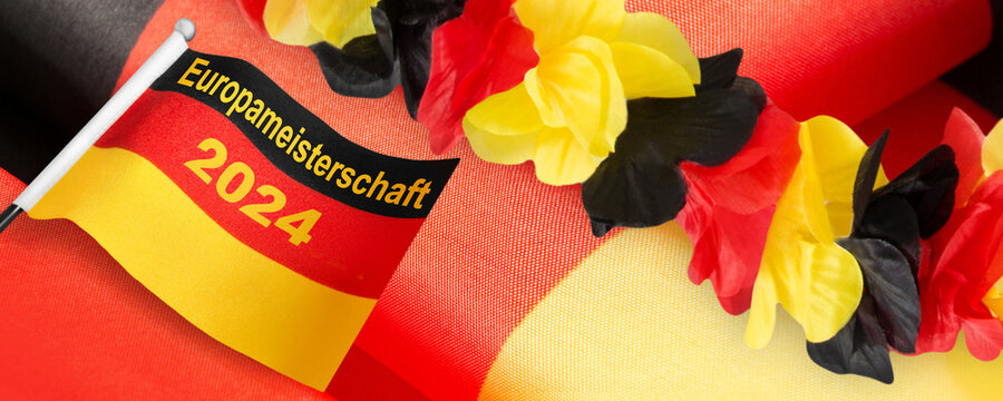 Europameisterschaft Juni 2024 und Deutsche Flagge