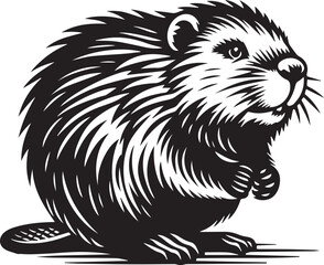 Beaver Silhouette  Design 
