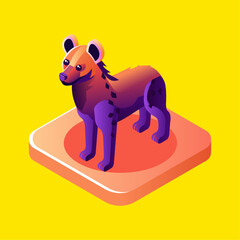 Hyena isometric icon