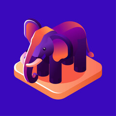 Elephant isometric icon