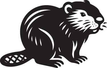 Beaver Silhouette Design 