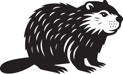 Beaver Silhouette Design 