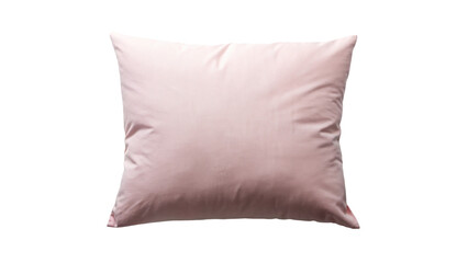Light pink pillow isolated on transparent background