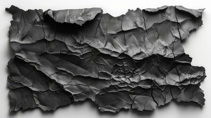 Abstract image of a charcoal texture with a black rough surface that provides dimension and visual strength.