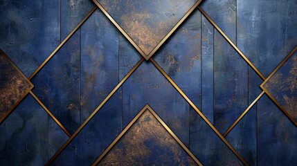 Geometric abstract metal tiles in violet and gold tones, suitable for backgrounds in a modern and elegant style.