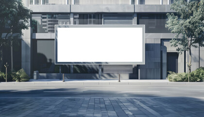 Obraz premium A large white sign is in a shopping mall by AI generated image