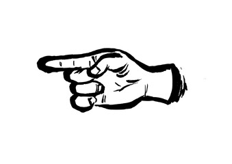 手書きハンドサイン指さしai