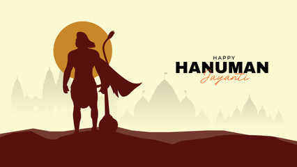 Happy Hanuman Jayanti Social Media Post The Festival of India  - obrazy, fototapety, plakaty