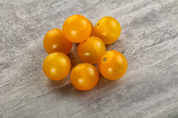 Ripe tasty yellow cherry tomato