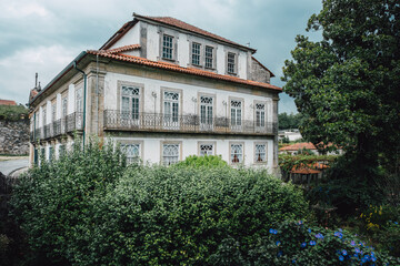 Ponte da Barca, Portugal - September 9, 2023: Typical portuguese villa. Residential building. - 780755145