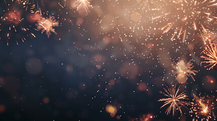 A dazzling display of fireworks lighting up the night sky, celebrating a festive summer evening