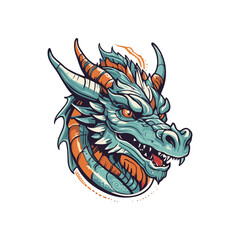 Classic Mythical Dragon Head