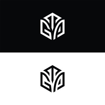 Initial letter TGP hexagon logo design, flourish, develop, natural, luxury, simple, finance logo, real estate.
