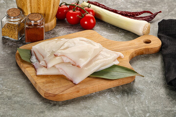 Fresh raw squid for cooking