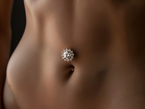 Sparkling Belly Button Accessory Catching Light with Gentle Feminine Movement