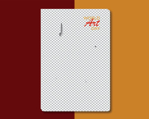 Free vector vertical template for World Art Day