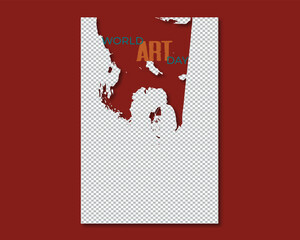 Free vector vertical template for World Art Day