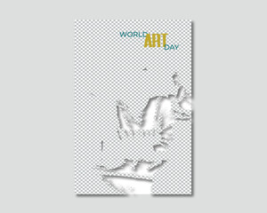 Free vector poster template for World Art Day