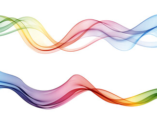 Abstract smooth web wave swoosh set transparent satin light speed border modern layout.