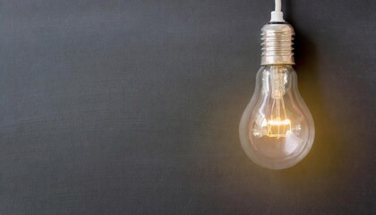  light bulb lamp on blackboard background with copy space