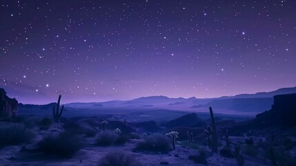 desert nighttime landscape