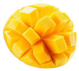 mango slices isolated on a white background. Clipping path