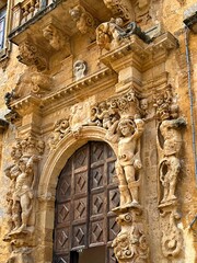 External facade of the Jesuit College in Mazara del Vallo, Sicily, Italy