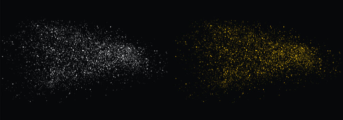 Shiny abstract glow shimmer dust gold glitter vector illustration background. Vector gold glitter abstract golden dots dust template background design