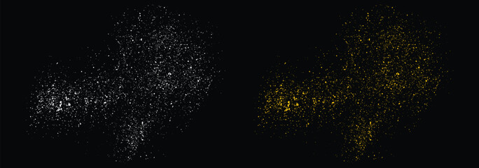 Fototapeta premium Confetti abstract gold glitter luxury background. Vector illustration of realistic gold glitter stardust texture isolated background design