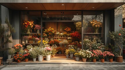 Boutique Flower Shop. AI generate illustration