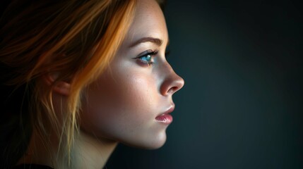 Fototapeta premium portrait of a red-haired woman
