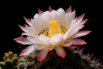 Cactus flower pistil , Macro photography
