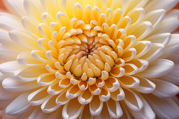 white Chrysanthemum flower pistil , Macro photography