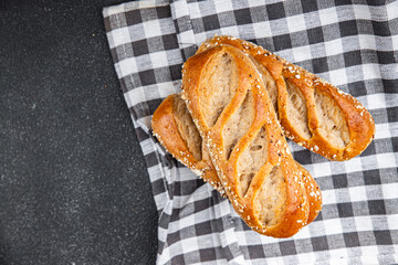 milk bun whole grain dough buns fresh baked goods Cooking appetizer meal food snack on the table...