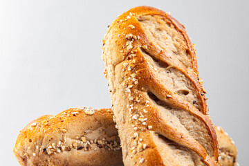 milk bun whole grain dough buns fresh baked goods Cooking appetizer meal food snack on the table copy space food background