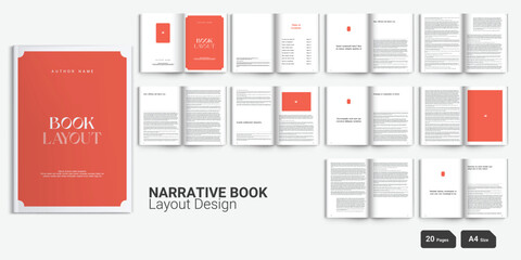 Narrative Book Layout Design ePub Layout Classic Style Book Design Minimal Book Layout Design 