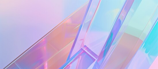 Holographic background with abstract shapes.