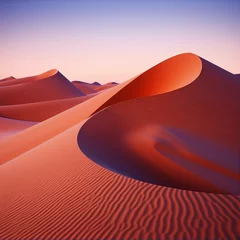 Foto op Aluminium Huge red sand dunes in the middle of a desert at sunset © AmayaBaki