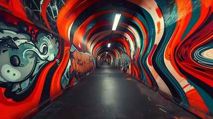 Tunnel of Mind-Bending Street Art Magic.