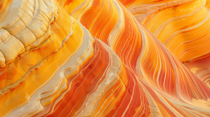 close up Sandstone walls with lines and curves in bright colors.