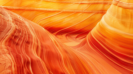 sandstone rock formation with waves, curves, colors and pattern.