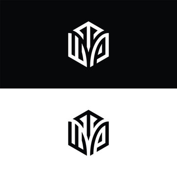 Initial letter TWP hexagon logo design, flourish, develop, natural, luxury, simple, finance logo, real estate.