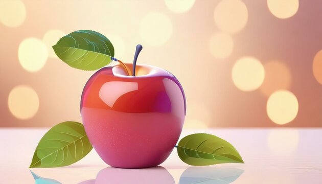 A red shiny apple