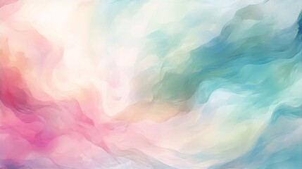 Abstract painting in soft pastel colors with a watercolor-like texture.
