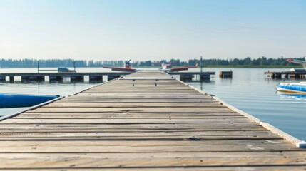 Obraz premium Row of Boats at Dock