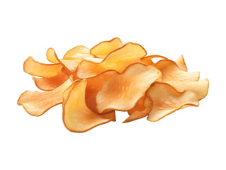 Apple Chips isolated on transparent png background. Generative ai